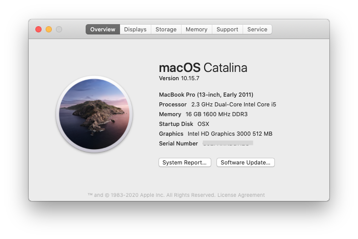 Upgrade MacBook Pro 8,1 to Catalina with 16 GB of RAM – Weblog